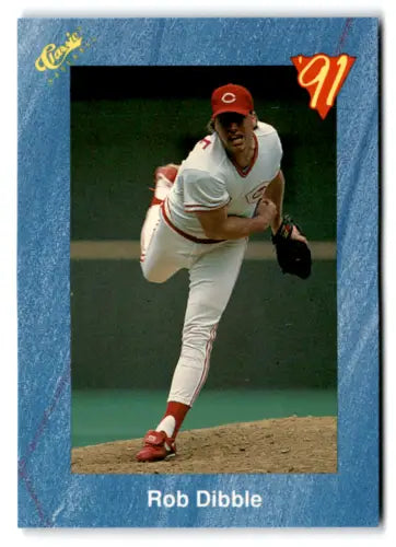 Original gloss T23 Rob Dibble baseball card from 1991 Classic I series near mint reds