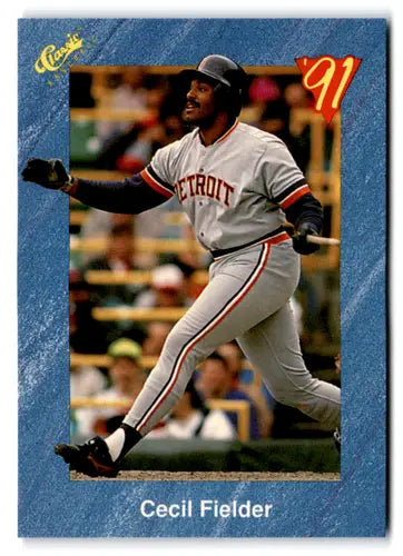 1991 Classic I T41 Cecil Fielder baseball card with original gloss, near mint condition