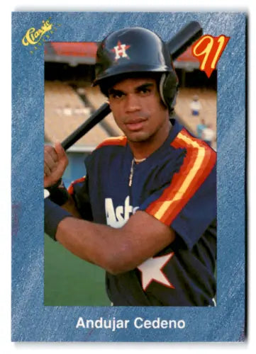 Original gloss Andujar Cedeno baseball card mint Astros from 1991 Classic I #T43