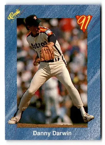 1991 Classic I T44 Danny Darwin baseball card featuring Danny Darwin in near mint condition