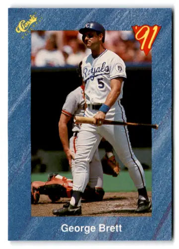 George Brett baseball card with original gloss from 1991 Classic I T46 series