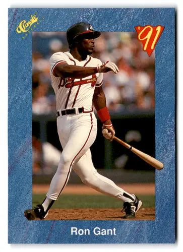 Original gloss Ron Gant baseball card 1991 Classic I #T5 mint Braves ID 77238