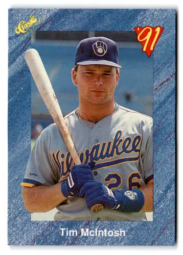 1991 Classic I #T55 Tim McIntosh NM Near Mint Brewers ID:77263 - Baseball Card Single