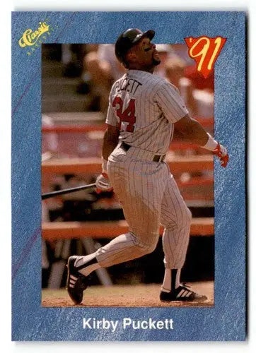 T57 Kirby Puckett baseball card from 1991 Classic I series, near mint to mint condition