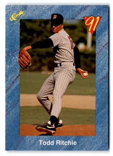 Original gloss 1991 Classic I T58 Todd Ritchie Twins baseball card near mint