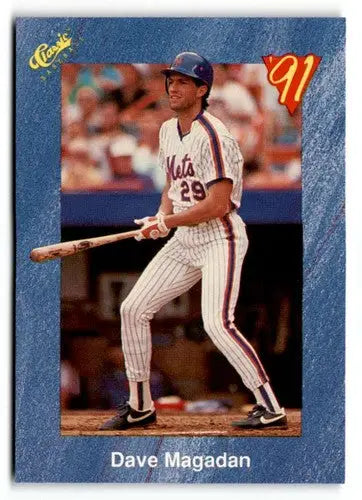 1991 Classic I T67 Dave Magadan baseball card displaying T67 Dave Magadan collectible
