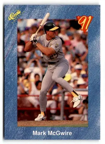1991 Classic I T73 Mark McGwire baseball card in near mint condition