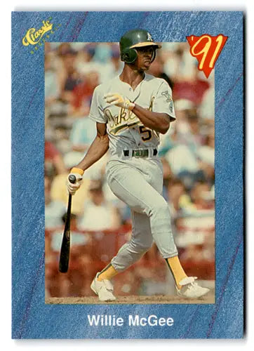 1991 Classic I T74 Willie McGee baseball card Athletics NM Near Mint ID77272