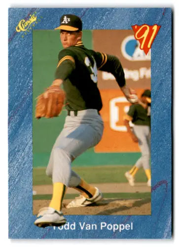 Baseball card of Todd Van Poppel from 1991 Classic I T75 Todd Van Poppel NM Near Mint Athletics