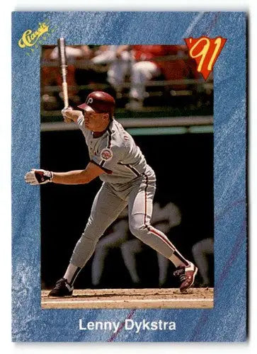 1991 Classic I T78 Lenny Dykstra baseball card in mint condition for collectors