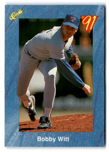 Original gloss 1991 Classic I T87 Bobby Witt baseball card Rangers NM Near Mint
