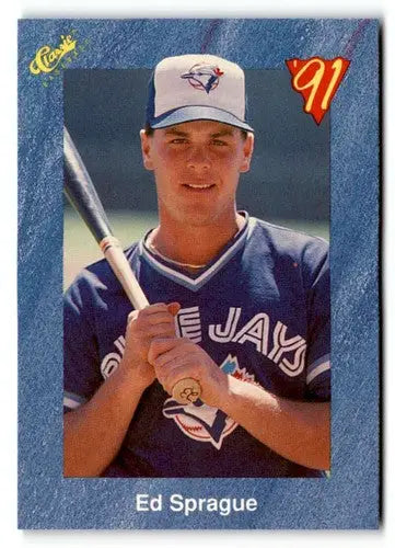 1991 Classic I T90 Ed Sprague baseball card with original gloss featuring Simply Sandoval