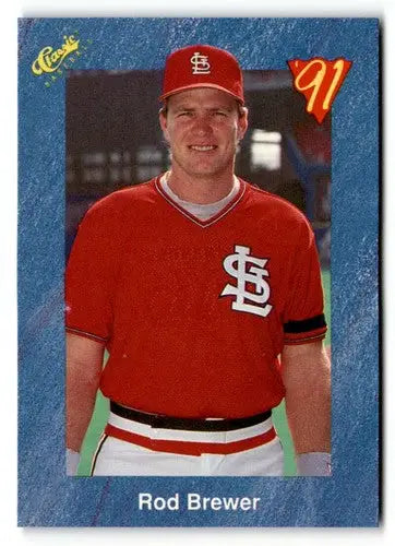 T92 Rod Brewer baseball card from 1991 Classic I T92 Rod Brewer series