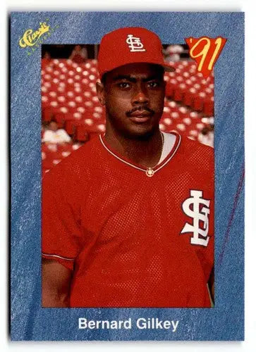 Original gloss T93 Bernard Gilkey baseball card from 1991 Classic I series