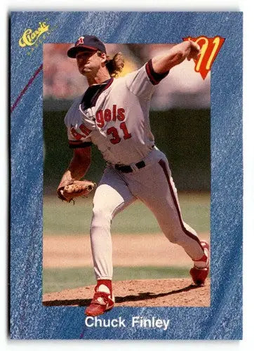 Original gloss 1991 Classic I T95 Chuck Finley baseball card high grade NM-MT