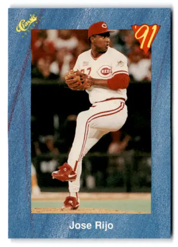 Original gloss T97 Jose Rijo baseball card from 1991 Classic I Reds near mint