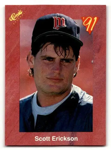 1991 Classic II #T16 Scott Erickson Minnesota Twins Baseball Cards ID:52719 - Baseball Card Single