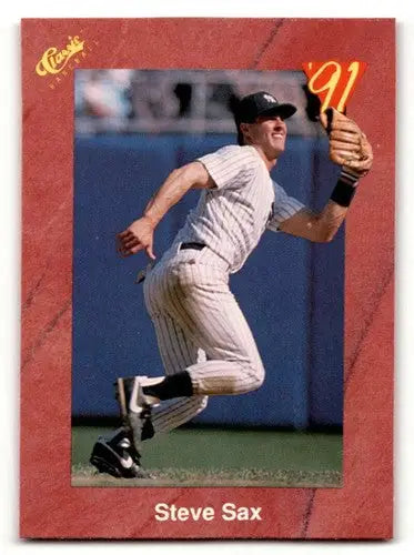 1991 Classic II #T17 Steve Sax New York Yankees Baseball Cards ID:52718 - Baseball Card Single