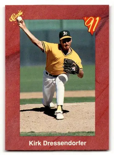 1991 Classic II T20 Kirk Dressendorfer Oakland Athletics baseball card with original gloss
