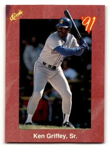 Original gloss T21 Ken Griffey Sr. baseball card from 1991 Classic II collection