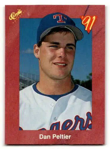 Original gloss T23 Dan Peltier baseball card featuring Dan Peltier Texas Rangers player