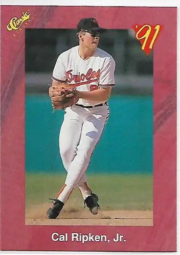 Original gloss 1991 Classic II Cal Ripken Jr. Orioles baseball card featuring Cal Ripken Jr