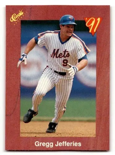 Original gloss T40 Gregg Jefferies New York Mets baseball card from 1991 Classic II