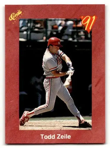 Original gloss T42 Todd Zeile Cardinals Baseball Cards from 1991 Classic II set