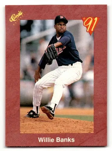 1991 Classic II #T57 Willie Banks Minnesota Twins Baseball Cards ID:52754 - Baseball Card Single