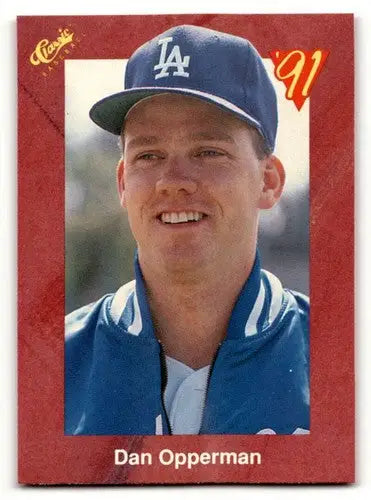 1991 Classic II T83 Dan Opperman Los Angeles Dodgers baseball card featuring Dan Opperman Los Angeles team