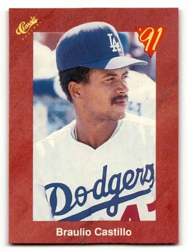 Original gloss T85 Braulio Castillo baseball card featuring Braulio Castillo Los Angeles Dodgers