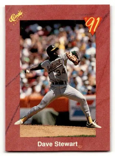 1991 Classic II #T89 Dave Stewart Oakland Athletics Baseball Cards ID:52689 - Baseball Card Single