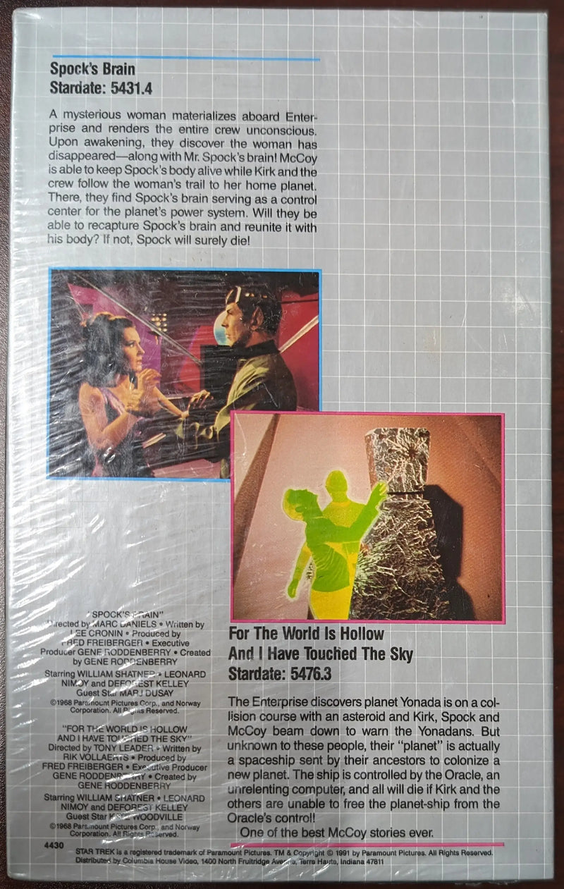 Magazine page with album reviews featuring Star Trek VHS music releases