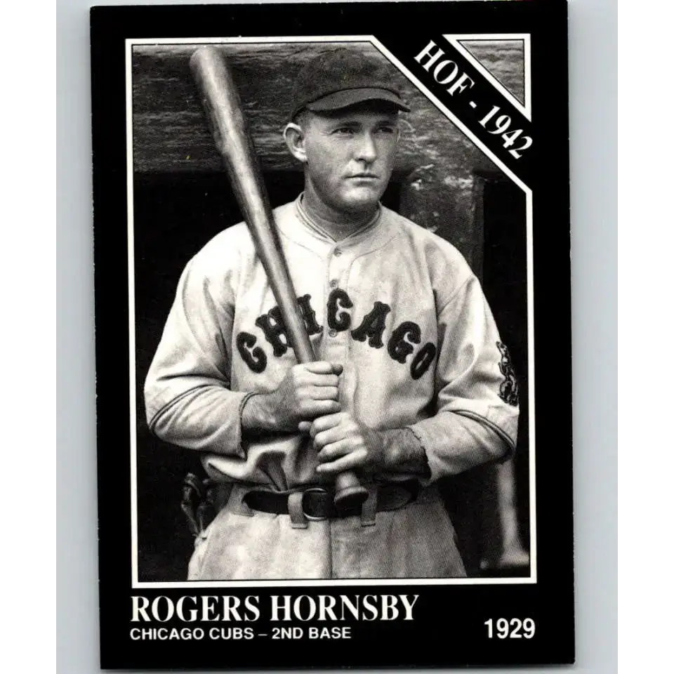 1991 Conlon Collection #1 Rogers Hornsby EX Excellent Chicago Cubs Baseball Card - Baseball Card Single