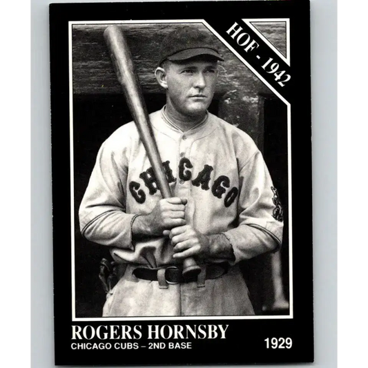 1991 Conlon Collection #1 Rogers Hornsby EX Excellent Chicago Cubs Baseball Card - Baseball Card Single