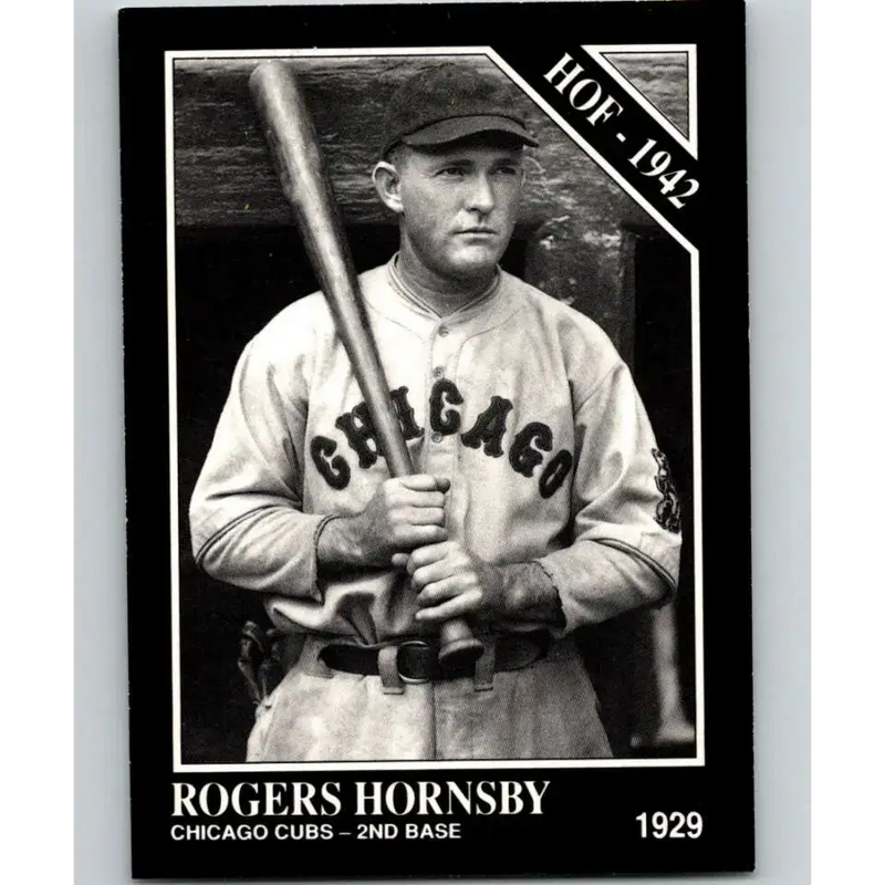 1991 Conlon Collection #1 Rogers Hornsby EX Excellent Chicago Cubs Baseball Card - Baseball Card Single