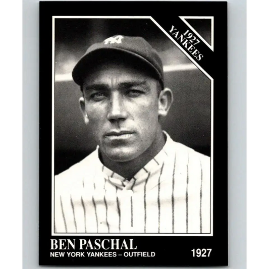 1991 Conlon Collection #107 Ben Paschal EX Excellent New York Yankees Baseball Card - Baseball Card Single
