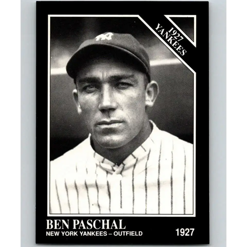 1991 Conlon Collection #107 Ben Paschal EX Excellent New York Yankees Baseball Card - Baseball Card Single