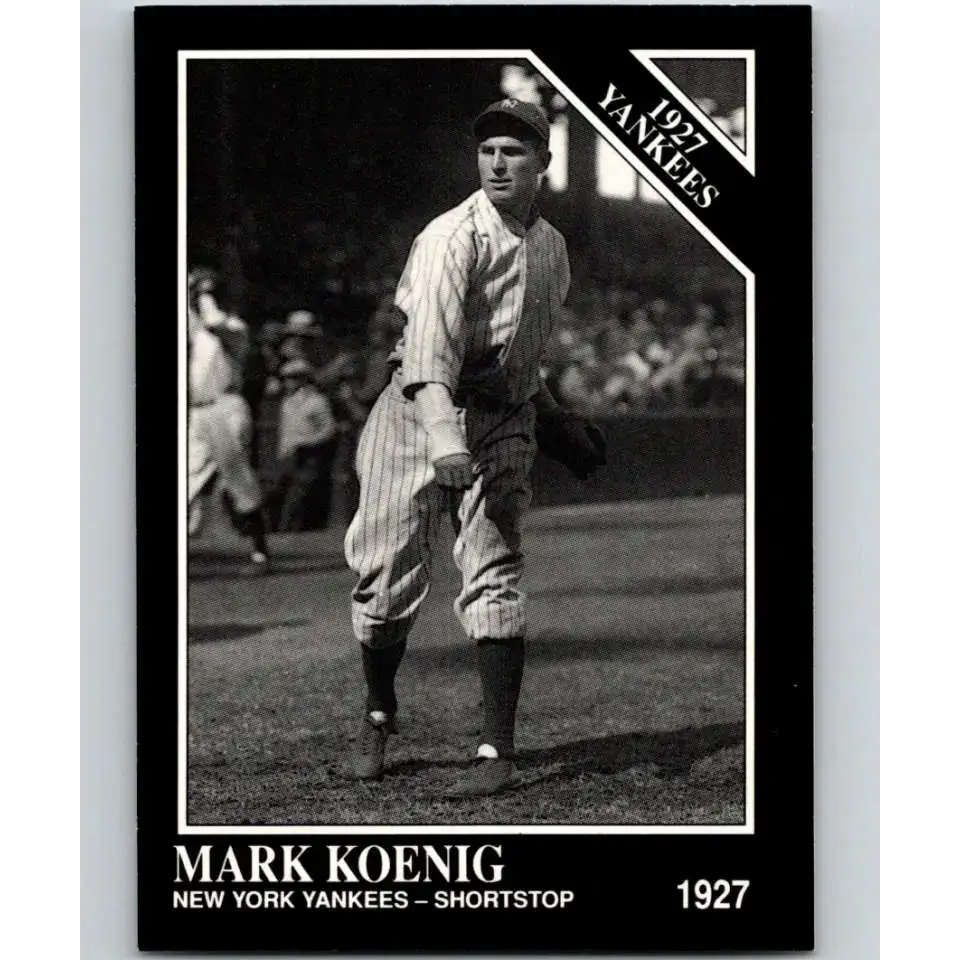 1991 Conlon Collection #125 Mark Koenig EX Excellent New York Yankees Baseball Card - Baseball Card Single