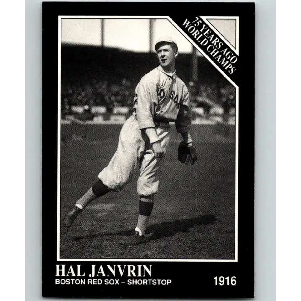 1991 Conlon Collection #144 Hal Janvrin EX Excellent Boston Red Sox Baseball Card - Baseball Card Single