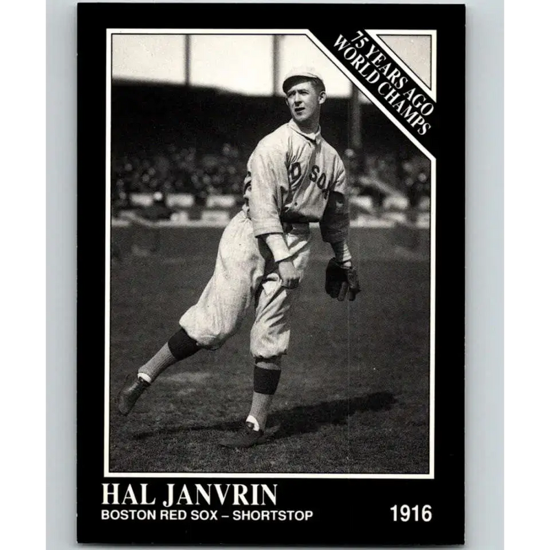 1991 Conlon Collection #144 Hal Janvrin EX Excellent Boston Red Sox Baseball Card - Baseball Card Single
