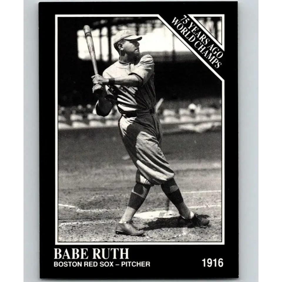 1991 Conlon Collection #145 Babe Ruth EX Excellent Boston Red Sox Baseball Card - Baseball Card Single