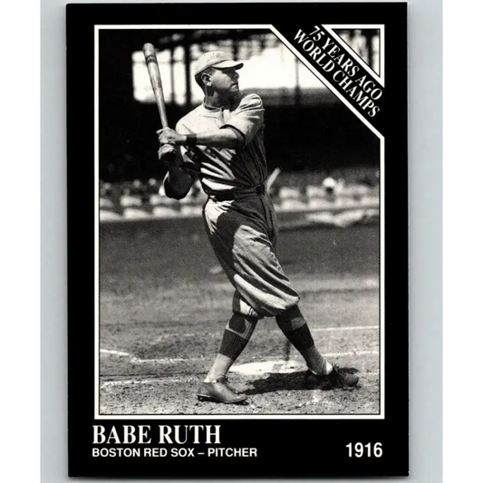 1991 Conlon Collection #145 Babe Ruth EX Excellent Boston Red Sox Baseball Card - Baseball Card Single