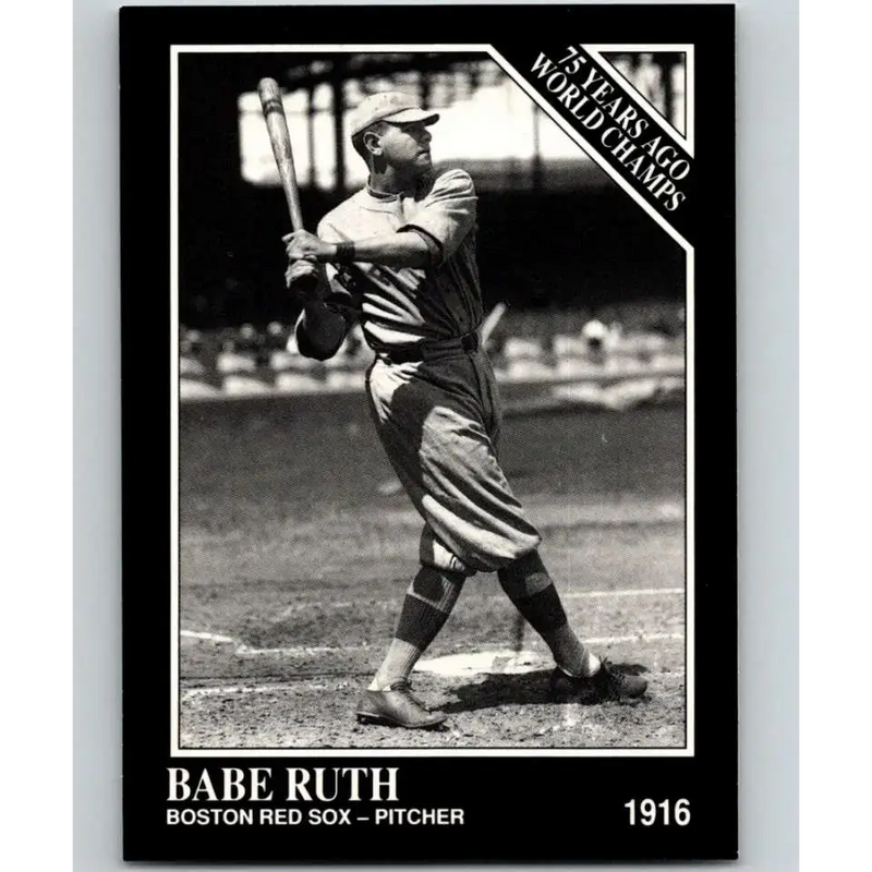 1991 Conlon Collection #145 Babe Ruth EX Excellent Boston Red Sox Baseball Card - Baseball Card Single