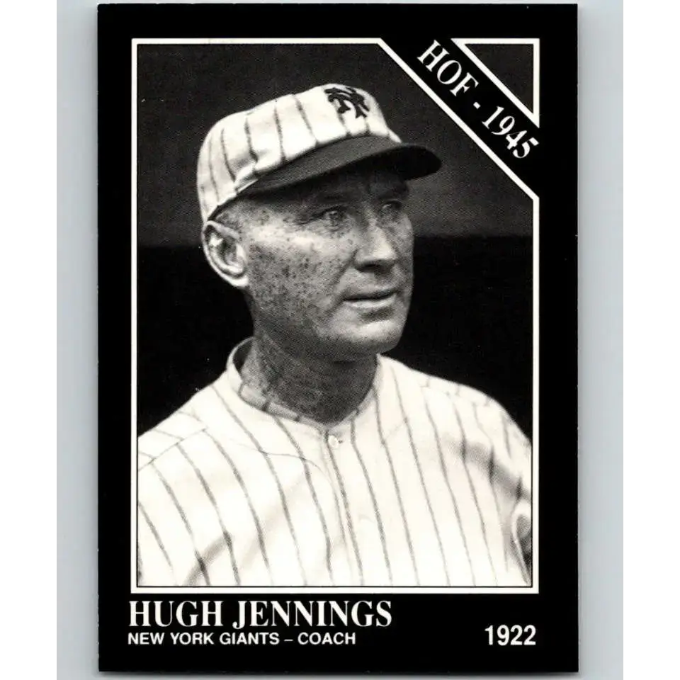 1991 Conlon Collection #16 Hughie Jennings EX Excellent New York Giants Baseball Card - Baseball Card Single