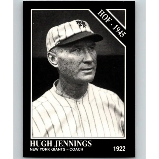 1991 Conlon Collection #16 Hughie Jennings EX Excellent New York Giants Baseball Card - Baseball Card Single