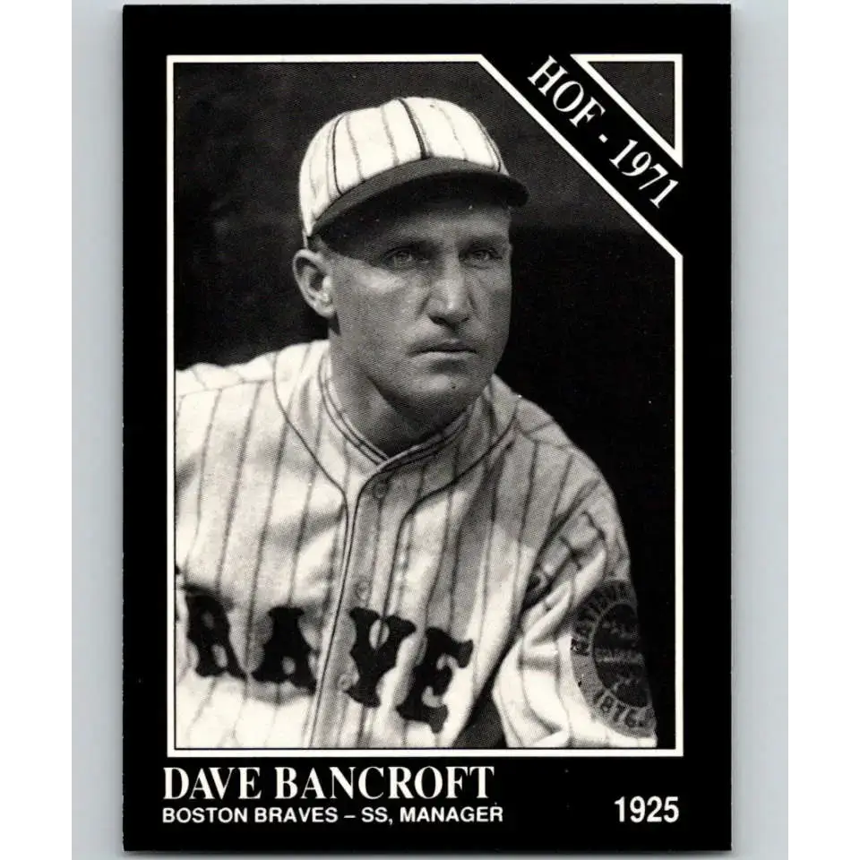 1991 Conlon Collection #17 Dave Bancroft EX Excellent Boston Braves Baseball Card - Baseball Card Single