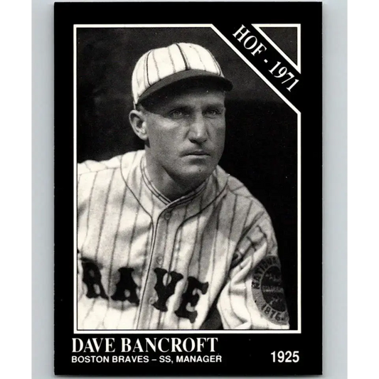 1991 Conlon Collection #17 Dave Bancroft EX Excellent Boston Braves Baseball Card - Baseball Card Single