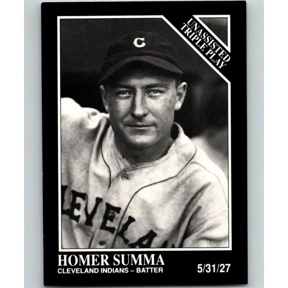 1991 Conlon Collection #205 Homer Summa EX Excellent Cleveland Indians Baseball Card - Baseball Card Single