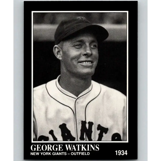 1991 Conlon Collection #222 George Watkins EX Excellent New York Giants Baseball Card - Baseball Card Single